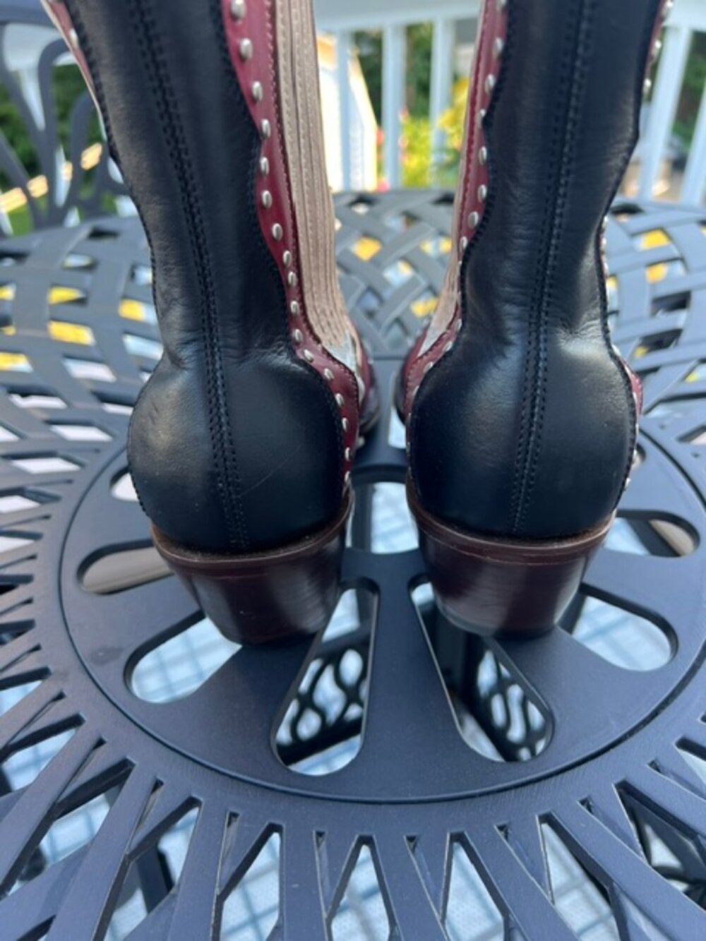 Old Gringo Yippee Women's  Beige/White/Red/Blue Studded Ankle Boots - Size 10 B - Picture 10 of 16